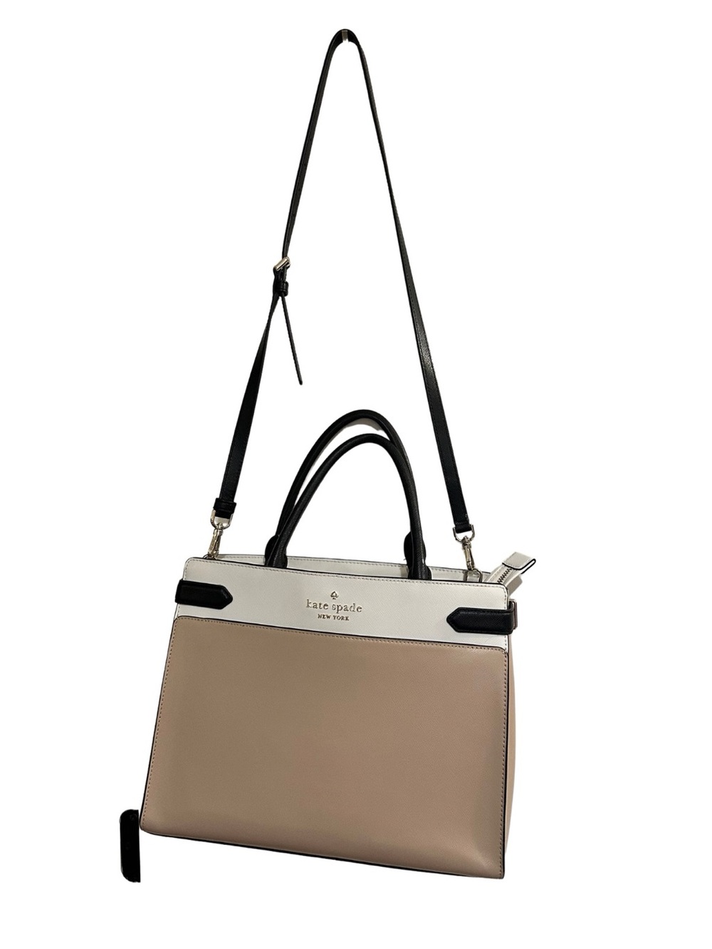 kate spade Two-Tone Tote in Beige, Cream & Black